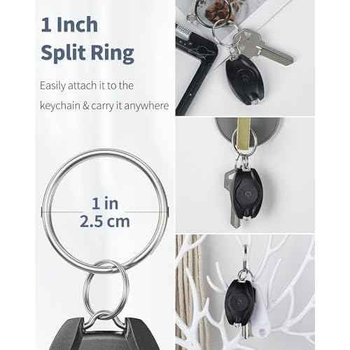 Uniclife 5 Pack LED Keychain Flashlight Mini LED Keychain Light 14 Lumen Portable Ultra Bright Battery Powered Key Ring Torch for Outdoor Camping Party Hiking and Emergency Lighting