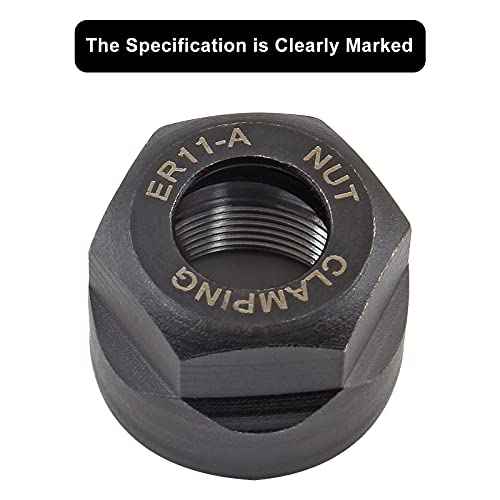 4Pcs ER11-A Collet Nut, M14 Collet Clamping Nuts for CNC Milling Chuck Holder Lathe