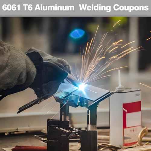 Coopay 32 Pack 6061 T6 Aluminum Sheet Welding Kit 1/8¡± Thick 2¡± x 4¡± Welding Coupons DIY Weld Practice Kits Beginners for Mig Tig Stick MMA Arc Gas and Brazing Heat Treatable Corrosion Resistant