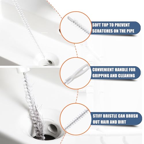 KeyFar JCX-XSDQL15SET Drain Snake Hair Clog Remover Tool Set - 9 Pack