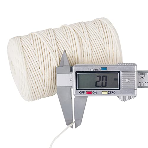 PerkHomy Natural White Cotton Butcher Twine 500 Feet Food Safe Cooking & Crafting