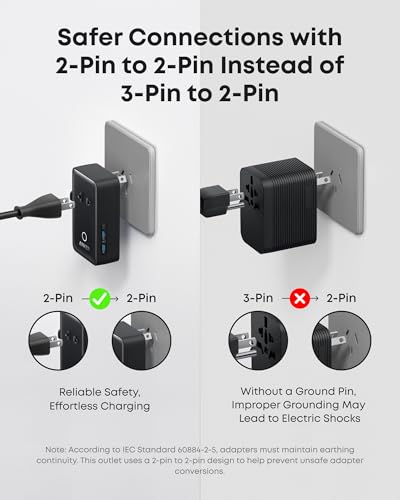 Anker Nano 20W Travel Charger Black - Compact Universal USB-C & USB-A Adapter