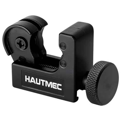 HAUTMEC Copper Pipe Cutter Tool 1/8" to 5/8"OD (3-16mm), Mini Copper Tubing Cutter Tool for PVC, Copper, Aluminum, and Thin Stainless Steel Tube HT0131-TC