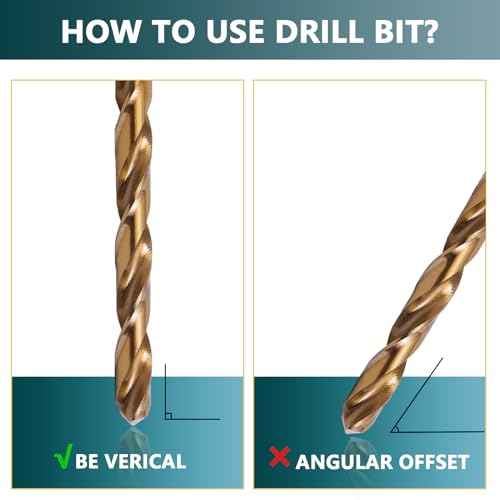 Cobalt Drill Bit Set - 13Pcs M35 HSS Twist Drill Bits Kit 1/16"-1/4" for Hardened Metal, Stainless Steel, Cast Iron, Wood and Plastic