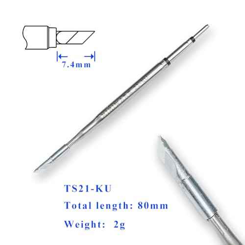 Miniware Original TS21 Soldering Iron Station Kit Upgraded PD 18-100W Power Programmable Smart Mini Electric Portable Soldering Pen (TS21 with 21-KU Tip)