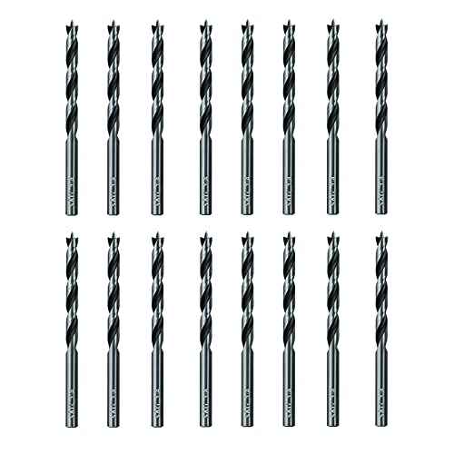Sali 16PCS Brad Point Wood Drill Bit Set 1/4" Carbon Steel Wood Drill Bit Set for Hardwood, Plywood, Plastic Round Holes in All Types of Wood Perfect for DIY Woodworking Carving Engraving Drilling
