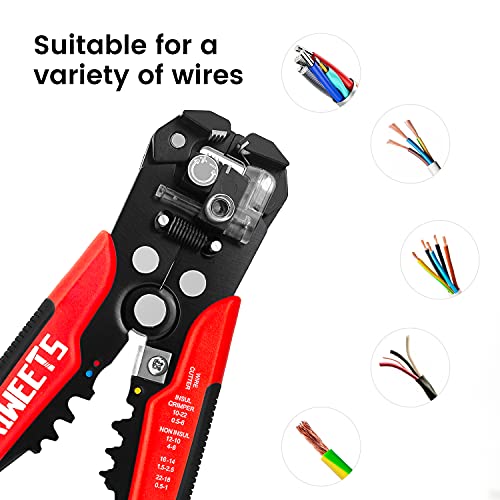KAIWEETS KWS-103 Self Adjusting Wire Stripper 3-in-1 Heavy Duty Electrical Tool 10-24 AWG