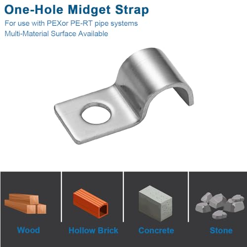 FamlTol 3/4" (20mm) Stainless Steel Pipe Clamps Heavy Duty Wire Mounting Brackets - 25 Pcs
