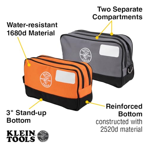 2-Pack Heavy-Duty Tool Pouches with Dual Compartments – Water-Resistant Organizer Bags