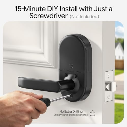 NICE DIGI Keyless Smart Door Lock with Handle, Code Entry for Front Door