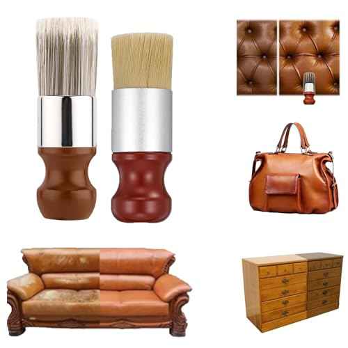 2pcs Salve Brush for Furniture, Wood Furniture Brush Repair Durable Salve Brush for Leather 2025 New Leather Furniture Salve Brush Set for Furniture Car Seats Jackets Shoes