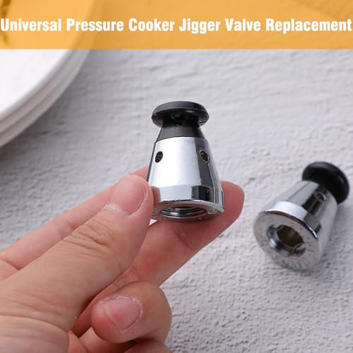 Universal 80kPa Pressure Cooker Jigger Valve Replacement with Exhaust Rod, Anti-Block