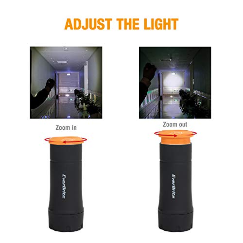 EverBrite 2-in-1 Mini Lanterns and Flashlights with 3 Modes, 2 Pack Portable Outdoor LED Zoomable Torches, Camping Essentials for Hurricane, Hiking, Night Walking, Emergency