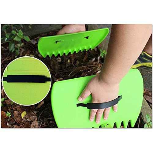 Leaf Grabber Set Paw Handheld Hazelnut Leaf Scoop Fast Lawn Remove Fallen Collection Great Tool Lawn Claw Leaf Blade Used to Pick Up Leaves, Grass Clippings, Trash (Green)