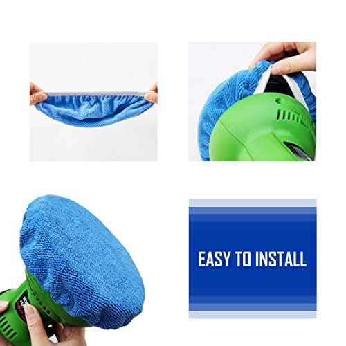 UTSAUTO 6pcs Car Polisher Pads - 9-10 Inch Microfiber Polishing Bonnet Pads Kit