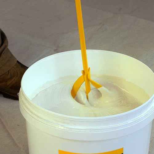 Paint and Mud Mixers, Paint Stirrer for Drill Bits in 1 to 5 Gallon Drums, Fits all Standard Drill Bits, Hex Head Non-slip, Easy to Clean, Paint and Plaster Mixers Stirrer Tools (Yellow)