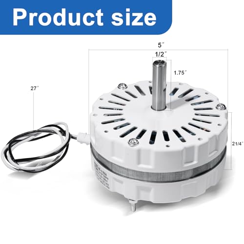 Behonor White Attic Ventilation Fan Motor Compatible with Lomanco 2000 & 1800 Series - Replacement Kit