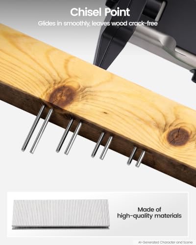 Meite Heavy Duty Galvanized 18 Gauge 1/4-Inch Narrow Crown Staples 1-1/4-Inch, 4000 pcs - Compatible with Staple Guns, Upholstery & Fencing
