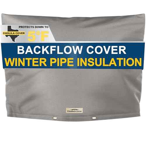 Backflow Preventer Cover Insulated (5¢ªF) - 36" W x 24" H Backflow Cover for Winter Pipe Freeze Protection - Sprinkler Covers for Outside, Double Wall Insulation Cover Grey