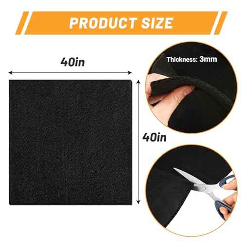 UNIFAMILY 40" x 40" Carbon Felt Welding Blanket Fireproof, Fire Retardant Blankets, Heat Resistant Fabric mat UP to 1800¡ÆF, Fire Resistant Mat for Soldering Welding Brazing Plumbing