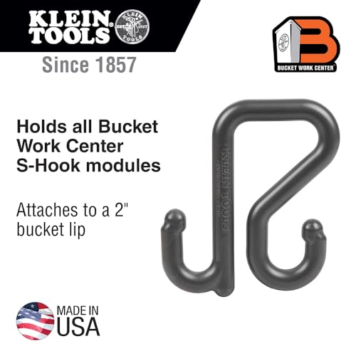 Klein Tools BC311 2-Inch Lip S-Hook for Lineman Bucket Work Center