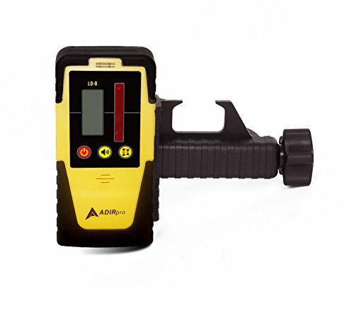 AdirPro Red Beam Rotary Laser Detector LD-8 with Dual Display & Bubble Level