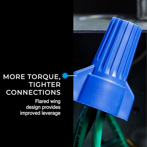 Ideal Industries WT54 Blue Copper WingTwist Wire Connector - Bag of 10