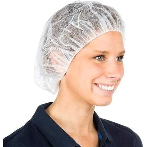 Disposable Bouffant Caps Breathable, Latex-Free, Elastic Edge for Secure Fit, 100 Pcs