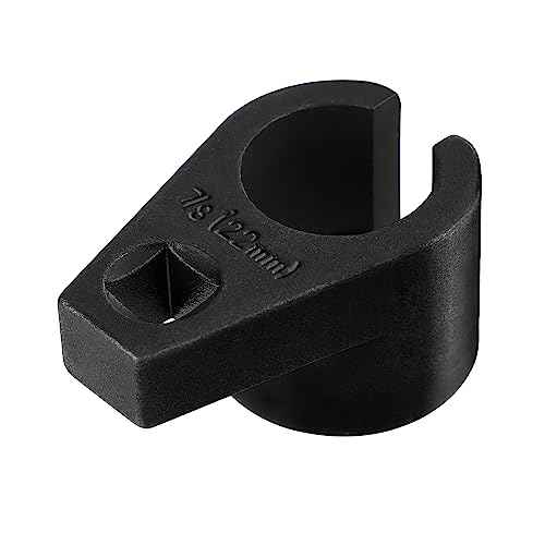 DURATECH O2 Oxygen Sensor Socket 3/8-Inch Drive x 7/8-Inch (22mm), Offset Wrench Cr-Mo Steel, 6-Point Tool With Wire Gate