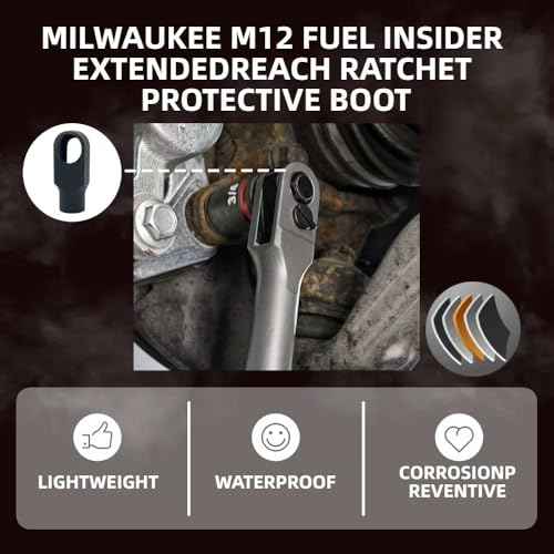 3050-20 insider ratchet Rubber Protective Boot Cover Fit for Milwaukee 3050-21 M12 FUEL INSIDER Extended Reach Box Ratchet - 49-16-3050