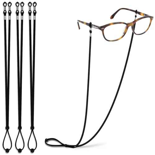 Extra Long Glasses Strap String with Secure Grip for Thick & Thin Arms - Holder around neck for Reading glasses