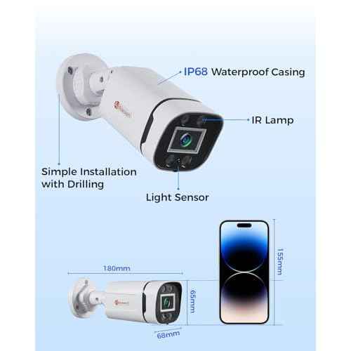 1080P HD Wired Security Camera, AHD/TVI/CVI/CVBS Analog 4-in-1 Add-on or Replacement Bullet Cam, IP68 Weatherproof CCTV Camera for Surveillance DVR, Outdoor Indoor, 80ft IR Night Vision