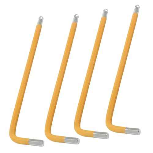 5mm Orange Ball End Allen Wrench Set, 25 Angle, 4pcs