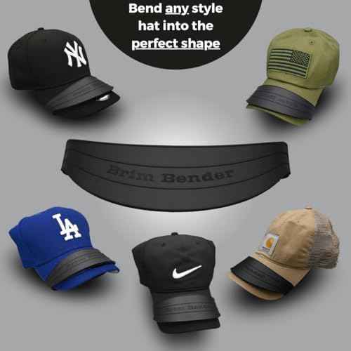 Hat Brim Bender -(1 PC) Hat Bill Bender Easy Snap-on Curving Band - Perfect Multiple Size Shaper Design - Black One Size Fits All - Plastic Reusable Shaping Bands