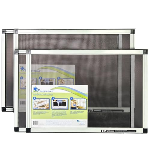 Fenestrelle Expandable Window Screen 15" H x 21-40" W - Medium 2-Pack