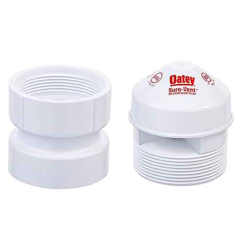 Oatey Sure-Vent 1-1/2 in.?2 in. 160 Branch, 24 Stack DFU Air Admittance Valve with White PVC Sch. 40 Adapter