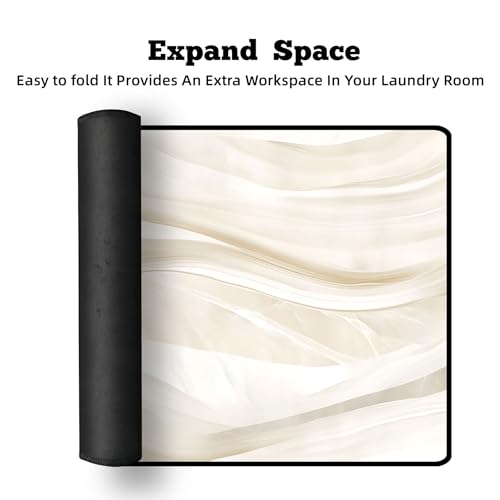 AOHMPT 23.6x19.7in Non-Slip Washer & Dryer Top Cover Mat Marble Pattern