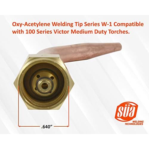S?A - (3 Pack) Welding Nozzle Replacement for 100 Series Victor Torch Handles. Sizes: 000, 00 and 0