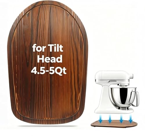Sun3drucker Pine Wood Mixer Slider for KitchenAid 4.5-5 Qt Tilt Head - Dark Wood