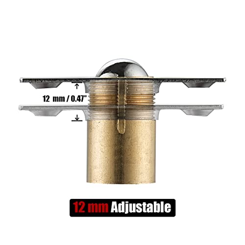 JQK Brushed Satin Stainless Steel Closet Door Ball Catch Hardware 2 Pack - Adjustable
