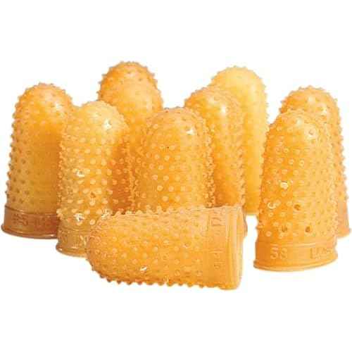 Swingline Rubber Finger Tips, Finger Cots, Extra Large - Size 14, Amber, Finger Protector For Use with Swingline Staples & Swingline Staplers, Home Office Desktop Accessories, 12 Pack (54014)