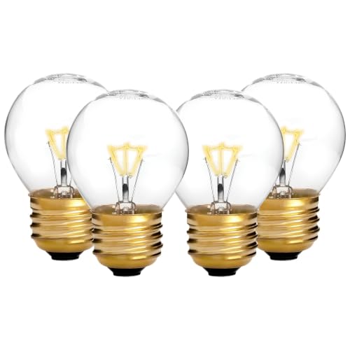 UP2WIN 40W G45 E26/E27 Appliance Bulbs – 4 Pack, 110-130V High Temp for Maytag GE Kenmore Whirlpool Ovens, Stoves, Range Hoods & Microwaves