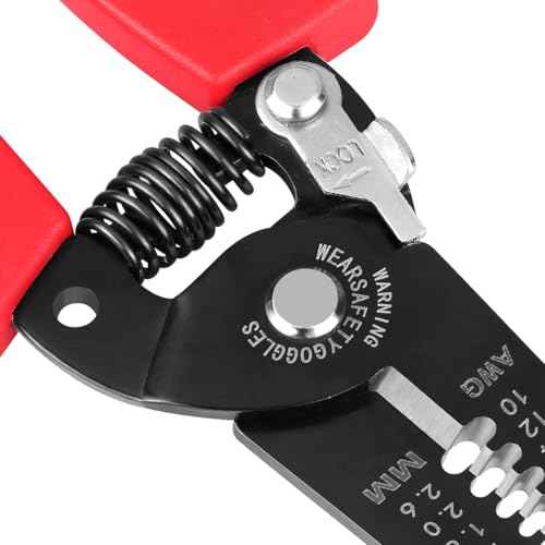 10-22 AWG Wire Stripper Cutter, Multifunctional Multi-Size Wire Stripping Tool, Manganese Steel, Non-Slip Handle Design and Superb Craftsmanship