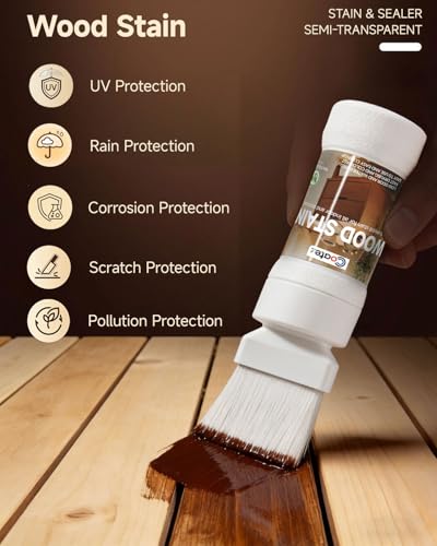 COATEZ Brown Walnut Wood Stain & Sealer in One - 6.35 Fl Oz, Indoor & Outdoor Finish