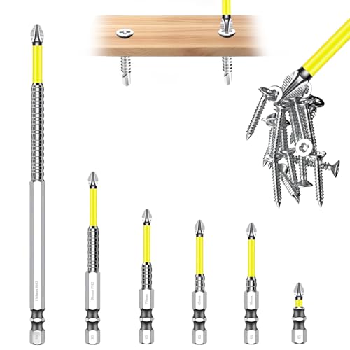 High Magnetic Screwdriver Drill Bit Set, 2025 Upgraded K5 Impact Resistant Strong Magnetic Comprehensive Screwdriver Set Anti Slip Drill Bits Premium Screwdriver Bit Set (6PCS)
