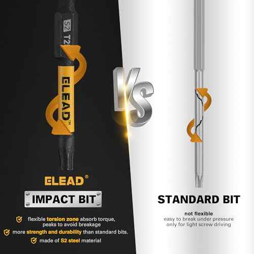 Tamper Proof Torx Bit Set: 25 Pieces T5-T40 Torx Security Bits Set | Torque Star Bits with 2.5" Magnetic Extension Bit Holder and Storage Box | S2 Steel