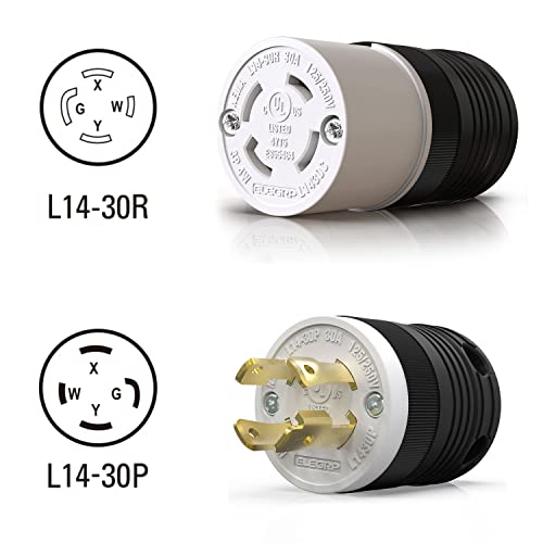 ELEGRP NEMA L14-30R Locking Receptacle 30A Industrial Grade Twist Lock Outlet