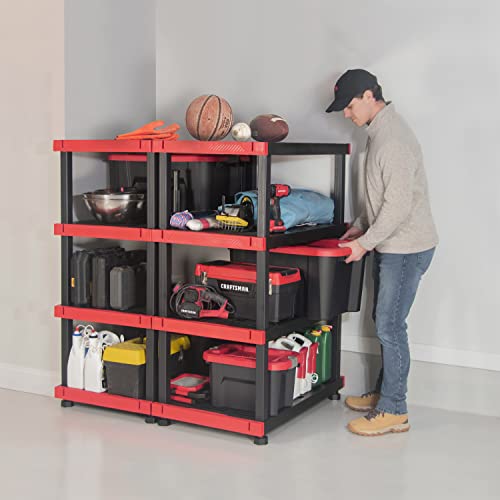 CX Craftsman 4-Tier Heavy Duty Plastic Garage Storage Shelves