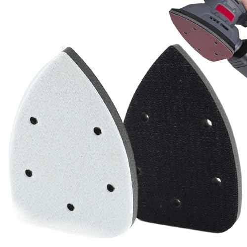 2pcs Mouse Detail Sanding Interface Pad 140mm*90mm 5 Holes Foam Interface Mouse Sander Sandpaper Backing Pad