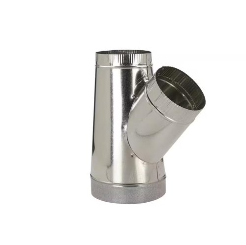 1pc 8 In. to 6 In. x 6 In. Galvanized Steel Duct Wye